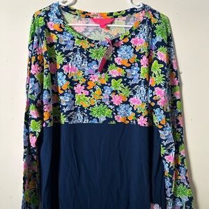 Disney Lilly Pulitzer Floral Long Sleeve Shirt